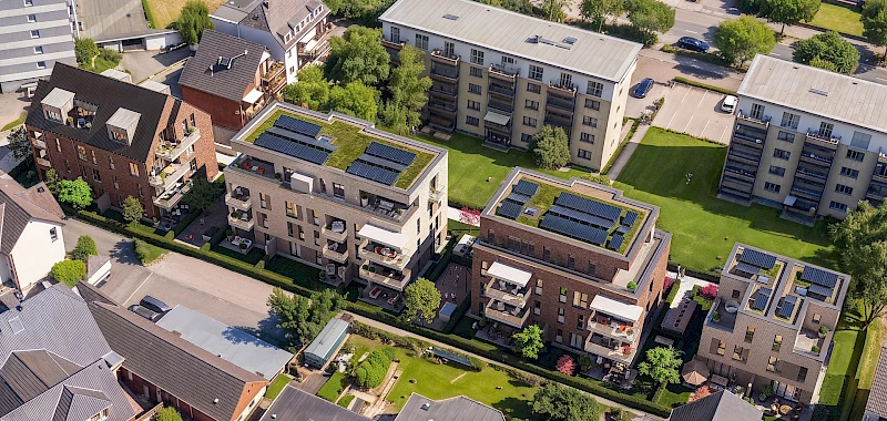 An d´r Kapell: Vogelperspektive Gartenseite