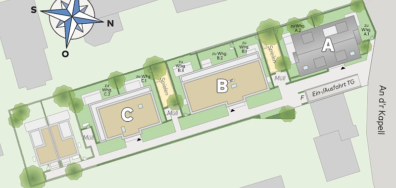 An d´r Kapell: Lageplan