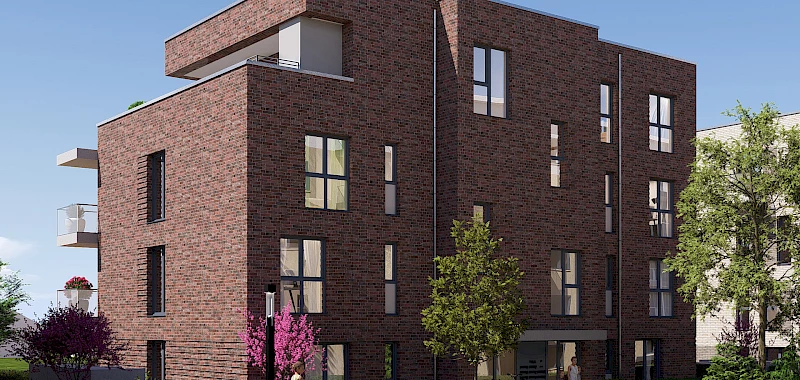 An d´r Kapell: Haus C - Ansicht Eingangsseite