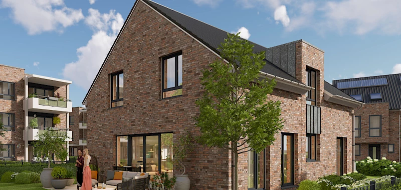 freistehendes Einfamilienhaus Griesstraße, Ansicht Gartenseite