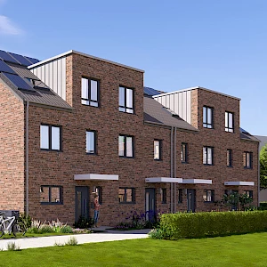 Wohnen am Zuckerberg, Häuser 119-122, Ansicht Eingangsseite